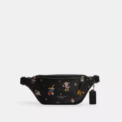 Disney X Coach Warren Mini Belt Bag With Holiday Print