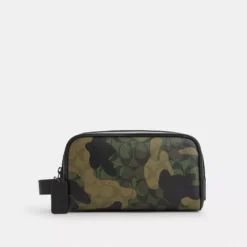 Coach Small Travel Kit In Signature Canvas With Camo Print