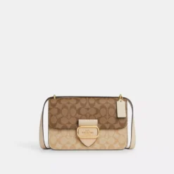Coach Large Morgan Square Crossbody In Blocked Signature Canvas