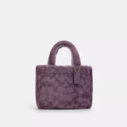 Coach Small Tote In Shearling