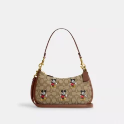 Disney X Coach Teri Shoulder Bag In Signature Jacquard With Mickey Mouse Print