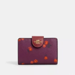 Coach Medium Corner Zip Wallet With Country Floral Print