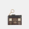 Coach Mini Skinny Id Case With Brushed Plaid Print