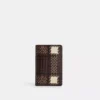 Coach Id Wallet With Plaid Print