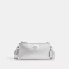 Coach Double Zip Crossbody In Silver Metallic