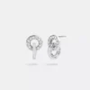 Coach Open Circle Linked Drop Earrings