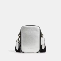 Coach Stanton Crossbody In Silver Metallic