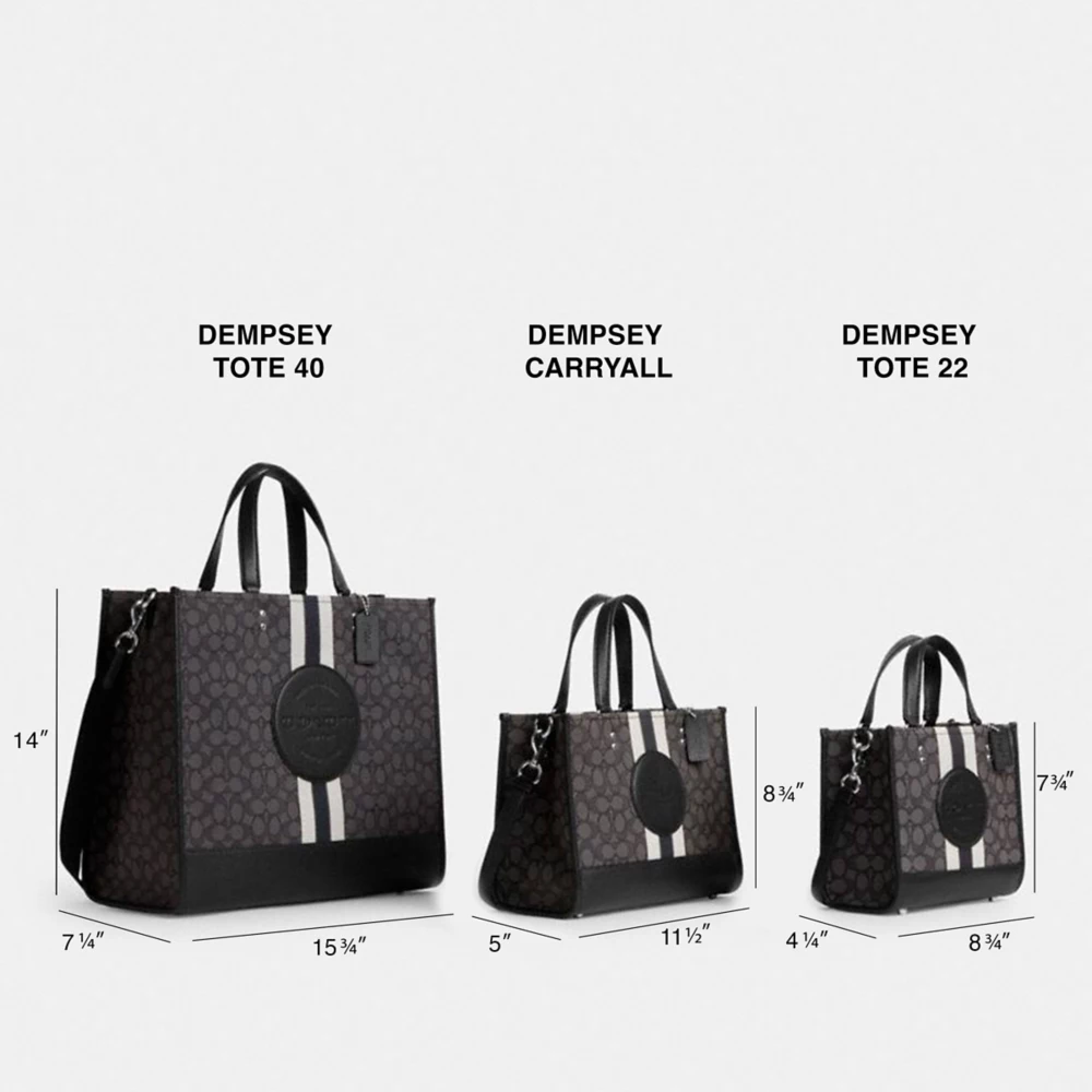 Dempsey Tote 40 In Signature Jacquard With Stripe And Coach Patch - Image 4